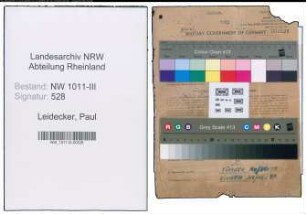 Entnazifizierung Paul Leidecker , geb. 29.07.1907 (Heizer)