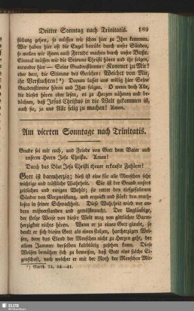 Am vierten Sonntage nach Trinitatis