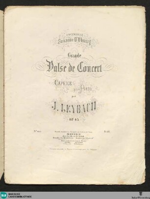 Grande valse de concert : caprice pour piano; op. 43