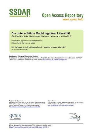 Die unterschätzte Macht legitimer Literalität