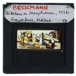 Beckmann, Stillleben mit Saxophonen