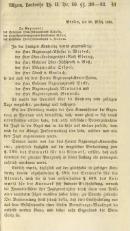 Berlin, den 20. März 1839