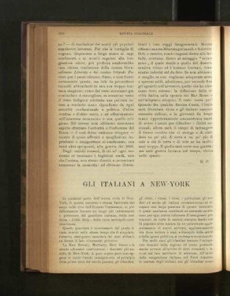 Gli Italiani A New-York.