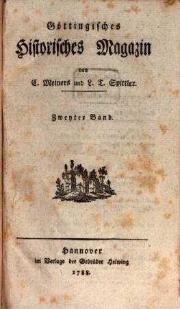 Göttingisches historisches Magazin. 2. 1787
