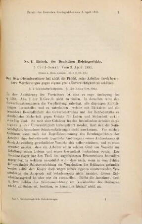 Eisenbahnrechtliche Entscheidungen deutscher Gerichte, 2. 1881/83, 1. Apr. - 1. Febr.