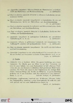 2. Dolche (Nr. 755-768)