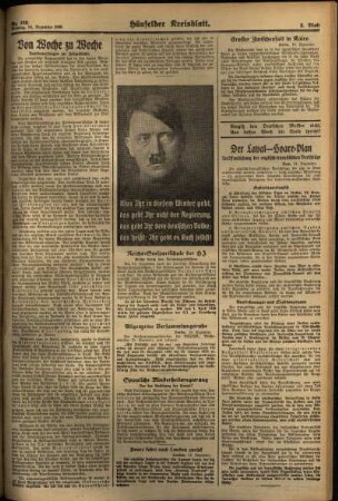 Zweite Ausgabe vom Montag, den 16. Dezember 1935.
