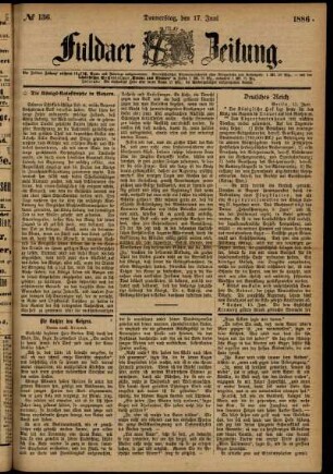 Ausgabe vom Donnerstag, den 17. Juni 1886.