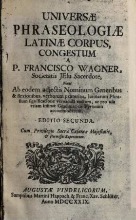 Universae Phraseologiae Latinae Corpus