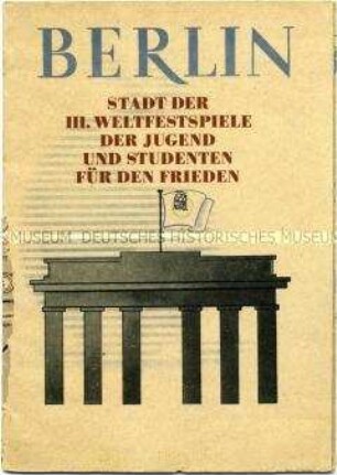 Illustrierter Stadtplan des Zentrums von Berlin (DDR) für die Teilnehmer der III. Weltfestspiele 1951