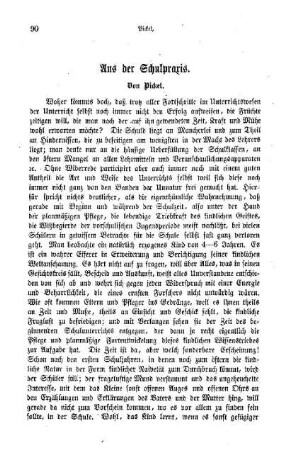 Aus der Schulpraxis