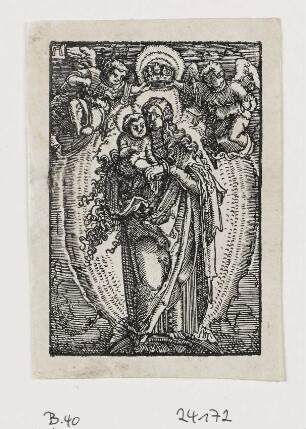 Maria mit Kind auf der Mondsichel, Blatt 40 der Folge "Sündenfall und Erlösung des Menschengeschlechts"