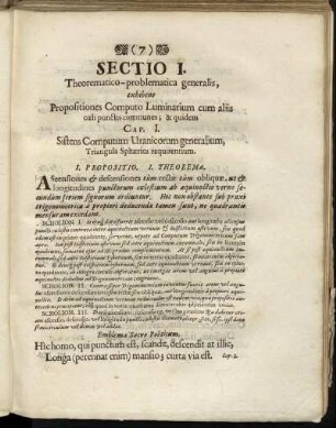 Sectio I. Theorematico-problematica generalis.