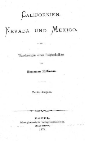 Californien, Nevada und Mexico