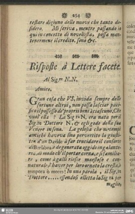 Risposte à Lettere facete