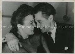 Ingeborg von Kusserow und Hans Söhnker im Bühnenstück "Dr. med. Hiob Prätorius" im Schlossparktheater Steglitz (Berlin)