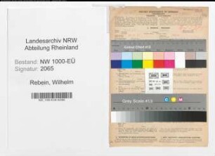 Entnazifizierung Wilhelm Rebein, geb. 23.05.1899 (Polizeibeamter)