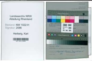 Entnazifizierung Karl Herberg , geb. 07.11.1890 (Lehrer)