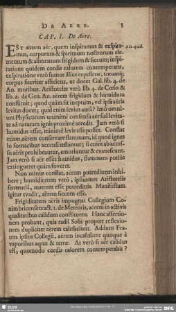 Cap. I. De Aëre