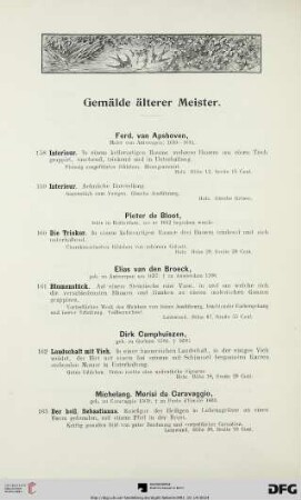 Gemälde älterer Meister (Nr. 158-234)