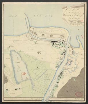 Plan Des Ausflusses der Weichsel in die Ostsee bey Danzig : aufgenommen im Jahre 1802