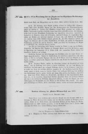 Revidirte Ordnung der Makler-Wittwen-Casse von 1833.