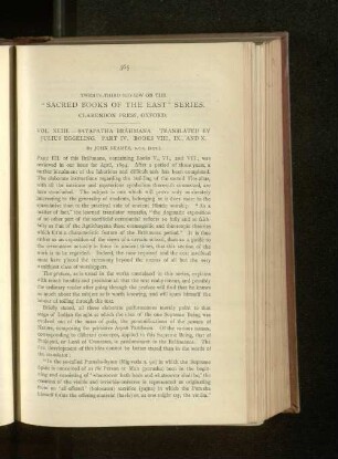 Twenty-Third Review on the "Sacred Books of the East" Series.