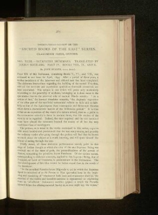 Twenty-Third Review on the "Sacred Books of the East" Series.
