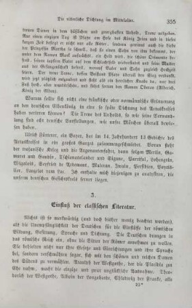 3. Einfluß der classischen Literatur