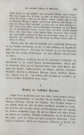 3. Einfluß der classischen Literatur