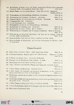 China-Keramik (Nr. 231-243)