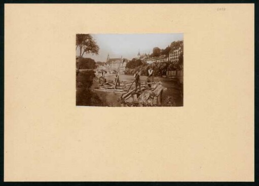 PA 6024, Neckarfront mit Flößer, Fotomontage. Foto Sinner