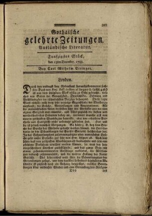 Funfzigstes Stück, den 13ten December, 1788.