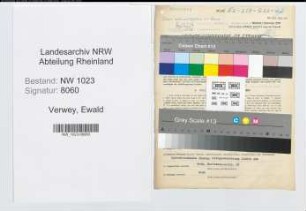 Entnazifizierung Ewald Verwey , geb. 14.04.1893 (Verw.Angest.)