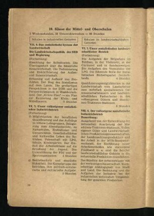 10. Klasse der Mittel- und Oberschulen