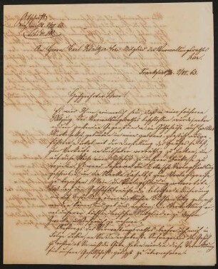 Brief von Dr. Otto Volger an Carl Könitzer vom 02.06.1863