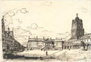 Fischer, Theodor; Köln; Werkbundausstellung, Wandelhalle - Perspektive