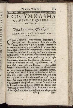 Progymnasma Quintum Et Quadragesimum. Vita humana, & cælestis.