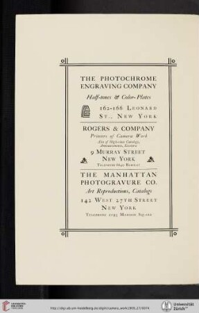 Rogers & Company [Printers of Camera Work]