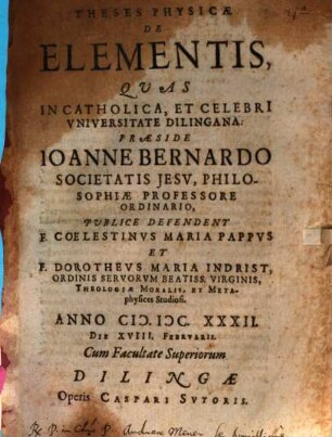 Theses phys. de elementis