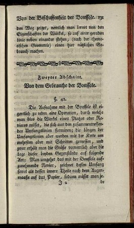 Zweyter Abschnitt. Von dem Gebrauche der Boussole.