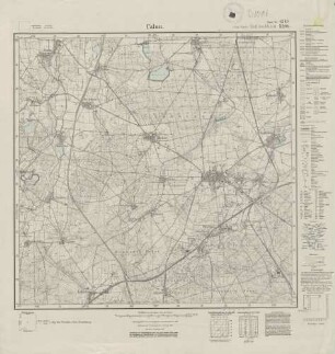 4249 (alte Nr.: 2398) Calau, Meßtischblatt (4cm - Karte)