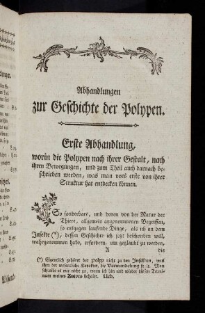 1-436, Abhandlung zur Geschichte der Polypen.