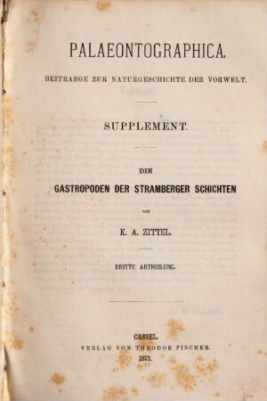 Die Gastropoden der Stramberger Schichten. [1], [Text]