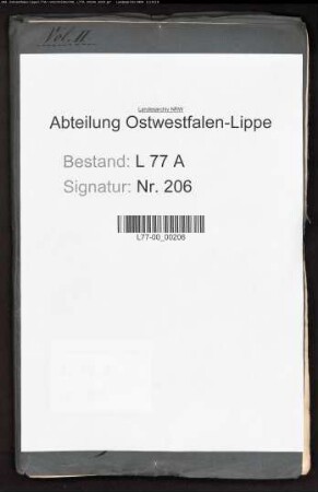Anstellung der Hebungsbeamten im Amt Lage (vorher Vogtei Lage und Vogtei Heiden), Bd. 2