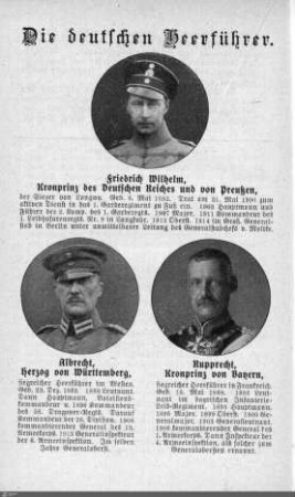 Die deutschen Heerführer