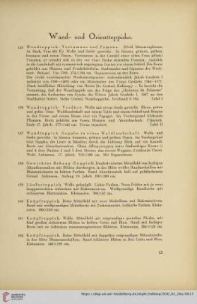 Wand- und Orientteppiche (Nr. 155-174)