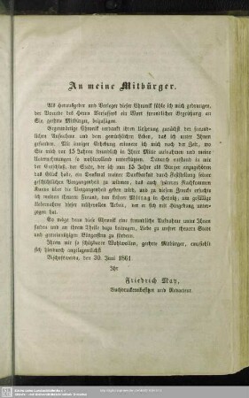 An meine Mitbürger