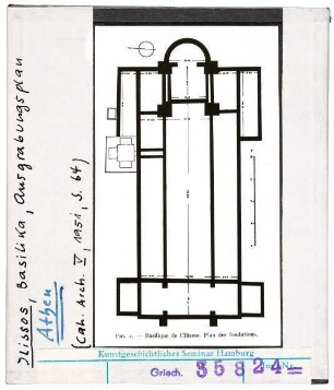 Athen: Basilika von Ilissos, Ausgrabungsplan