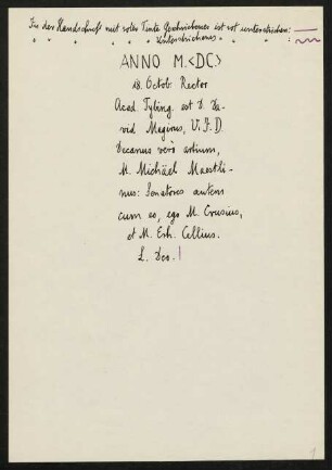 1-23, 18. Oktober-29. November 1600